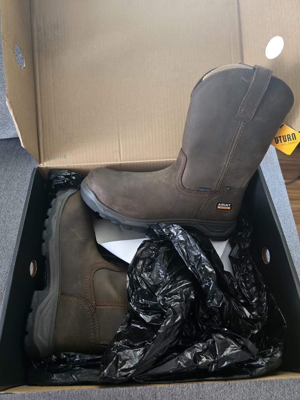 Ariat Brown Work Pull-On Western Boots